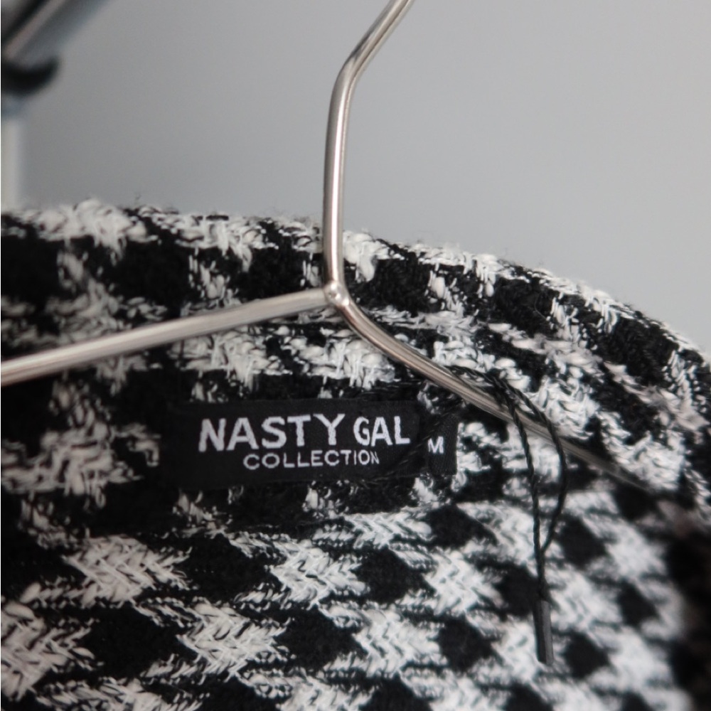 Black and White Houndstooth Shirt nasty gal - Picture 6 of 6